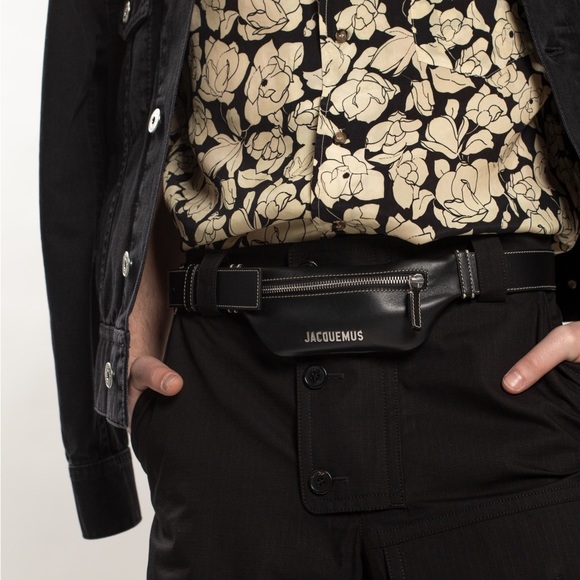 Jacquemus Unisex wallet belt in black leather - Picture 9 of 9